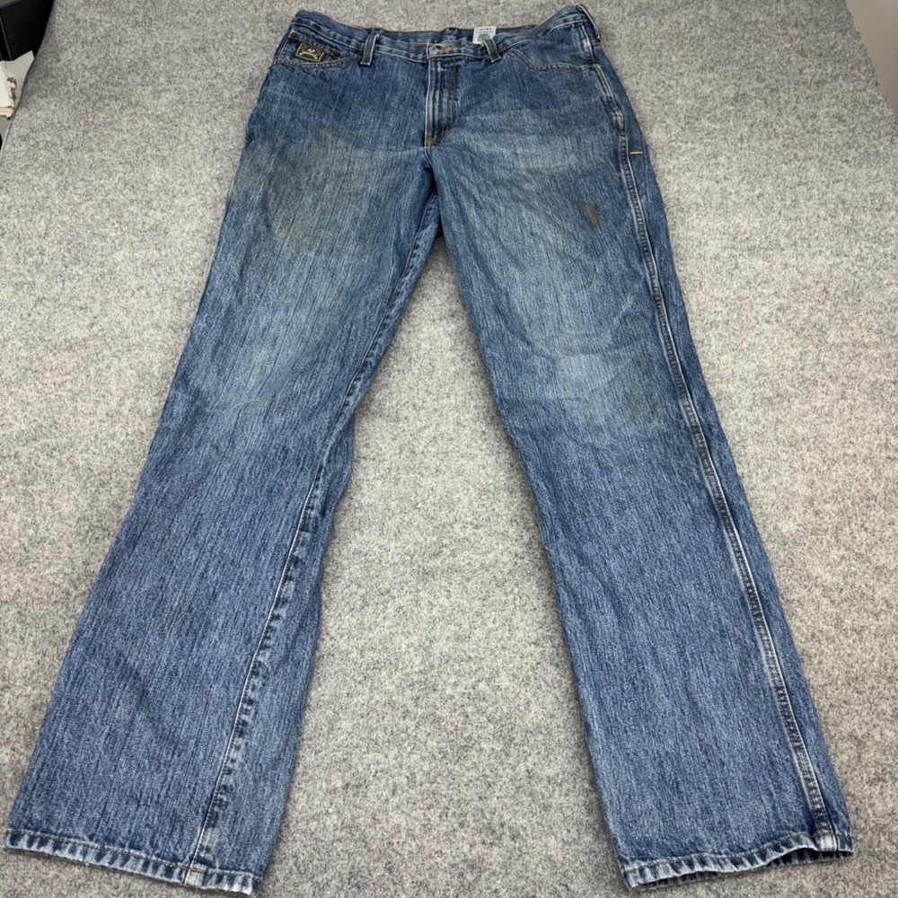 Cinch Up Denim Jeans Mens 36x36 Blue Medium Wash Western Workwear Straight Leg